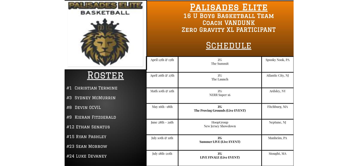 16u Boys Roster & Schedule 